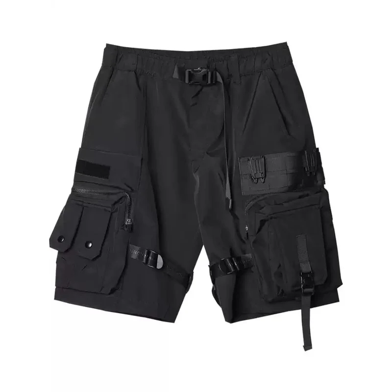 Herren-Cargoshorts mit Schnallenriemen und großer Tasche