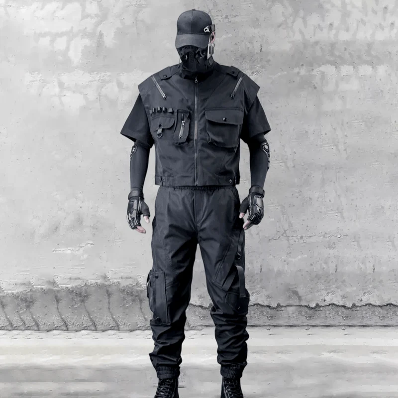 Herren-Cargohose mit Reißverschluss, großer Tasche und Bündchen