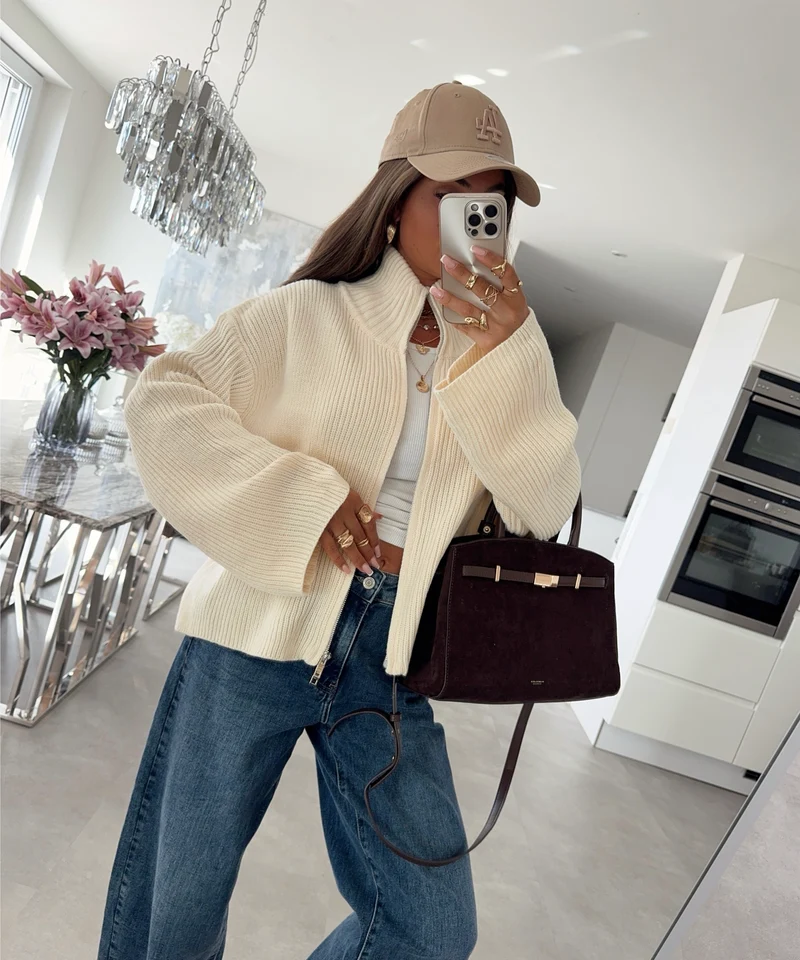 Zip Jacke Pinja Creme