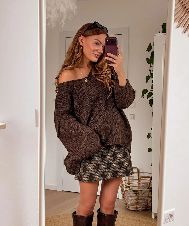 Karierter Skort Ismara Braun