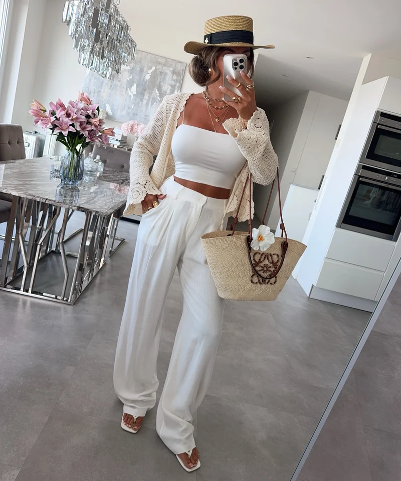 Leinenhose Ilona Weiß