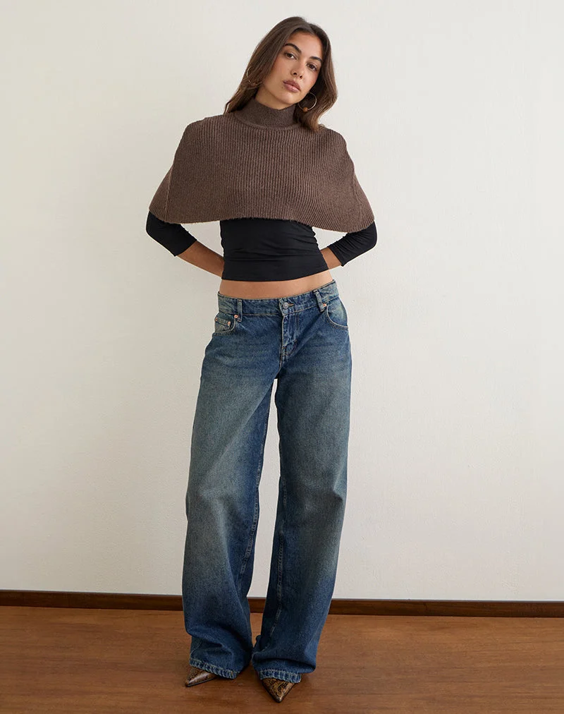 Nagia-Strickjacke in der Farbe „Dark Chocolate“