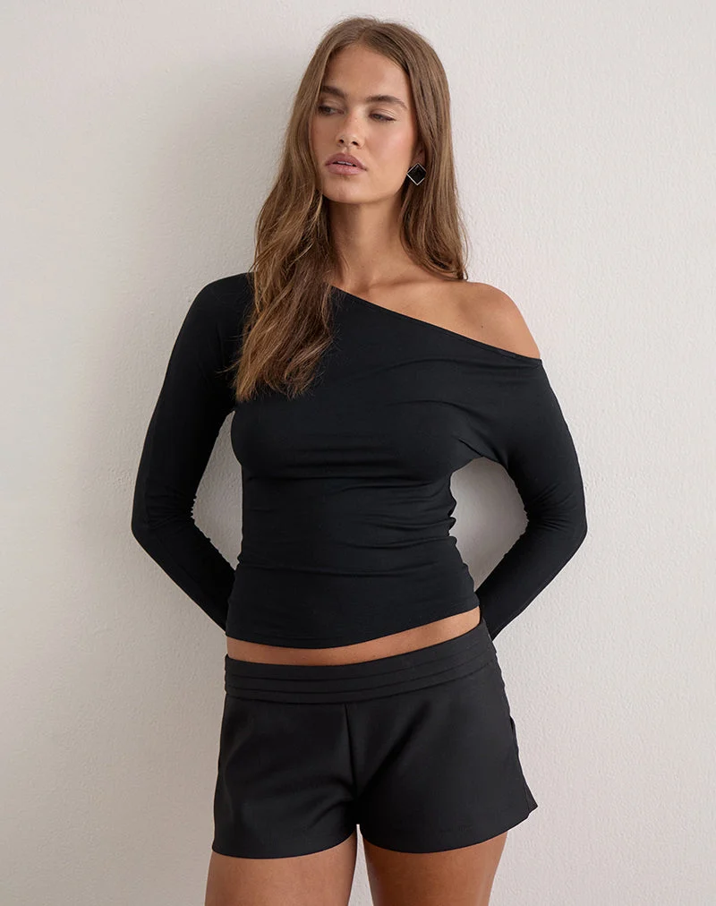 Lutara-Shorts in Tailoring Black