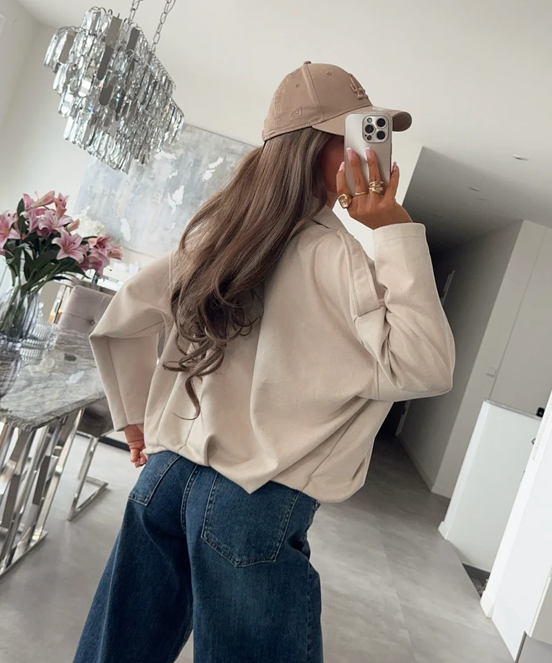 Wildleder Optik Jacke Moa Beige