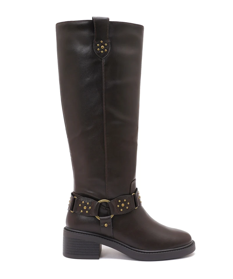 Stiefel Nyra Nieten Braun