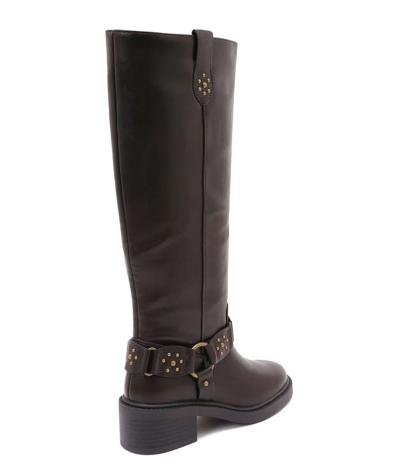 Stiefel Nyra Nieten Braun