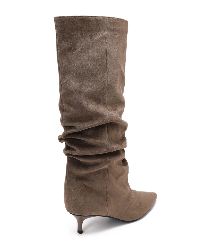 Stiletto Wildleder Stiefel Brea Camel