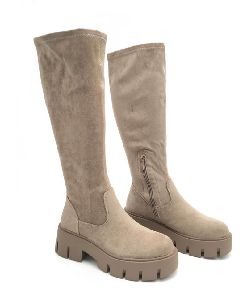 Wildleder Stiefel Asha Beige