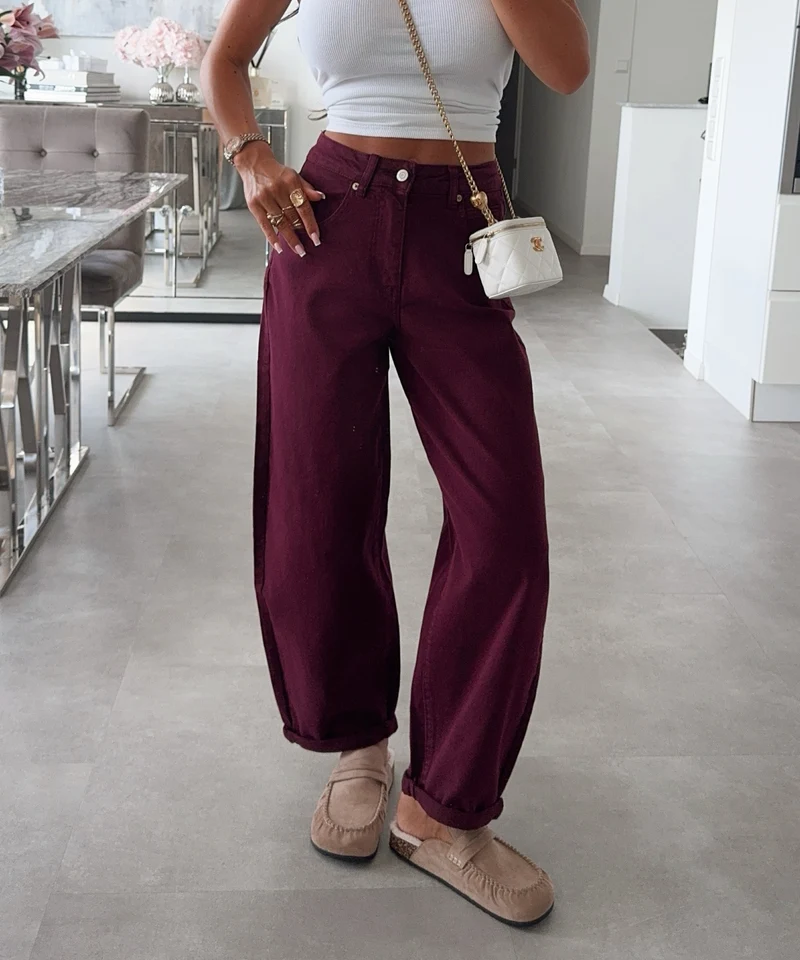 Stretch Balloon Jeans Aviana Bordeaux