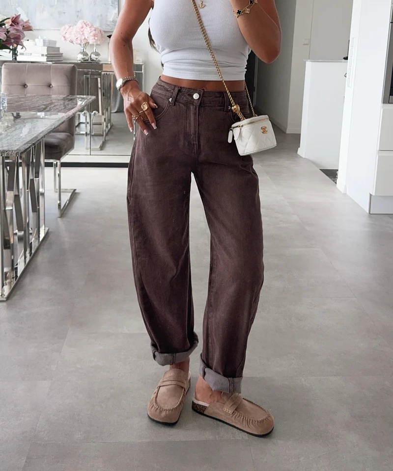 Stretch Balloon Jeans Ovia Vintage Braun