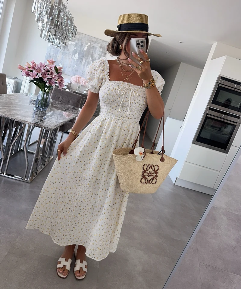 Musselin Maxi Kleid Aveline Gelb