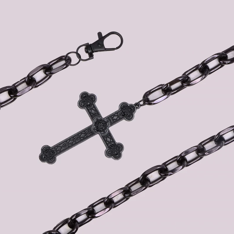 Unisex Punk Cross Waist Chain Pant Chain
