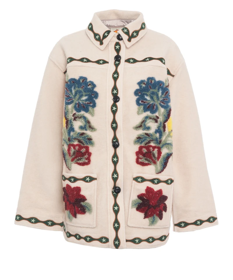 Cappotto con ricami