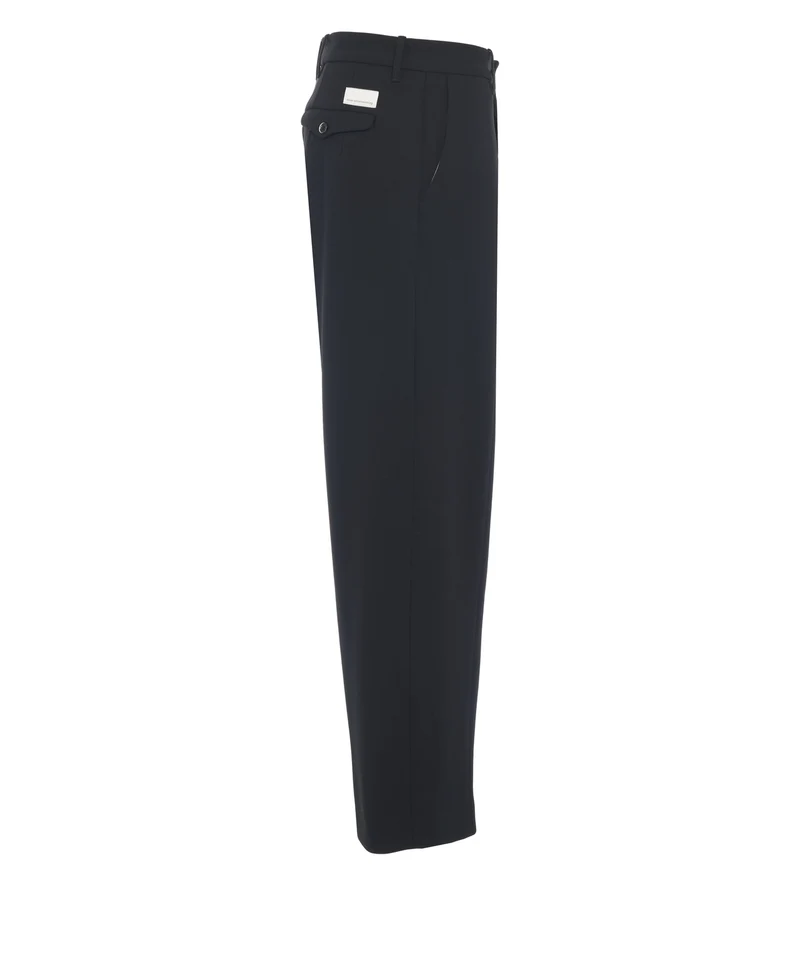 Pantaloni con pieghe cucite 'Meteorite'
