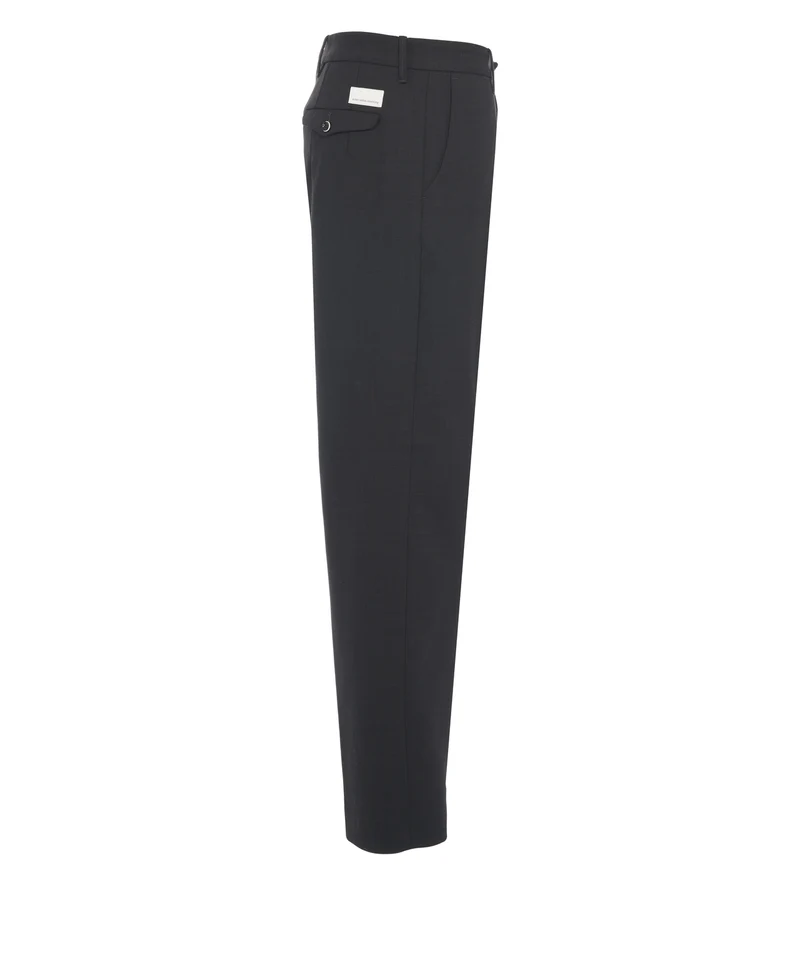Pantaloni con pieghe cucite 'Meteorite'
