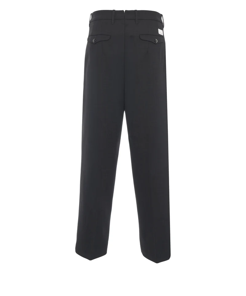 Pantaloni con pieghe cucite 'Meteorite'