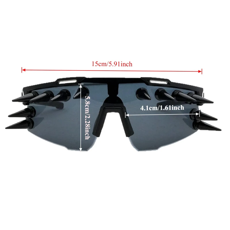 Unisex Punk Sonnenbrille mit Nieten