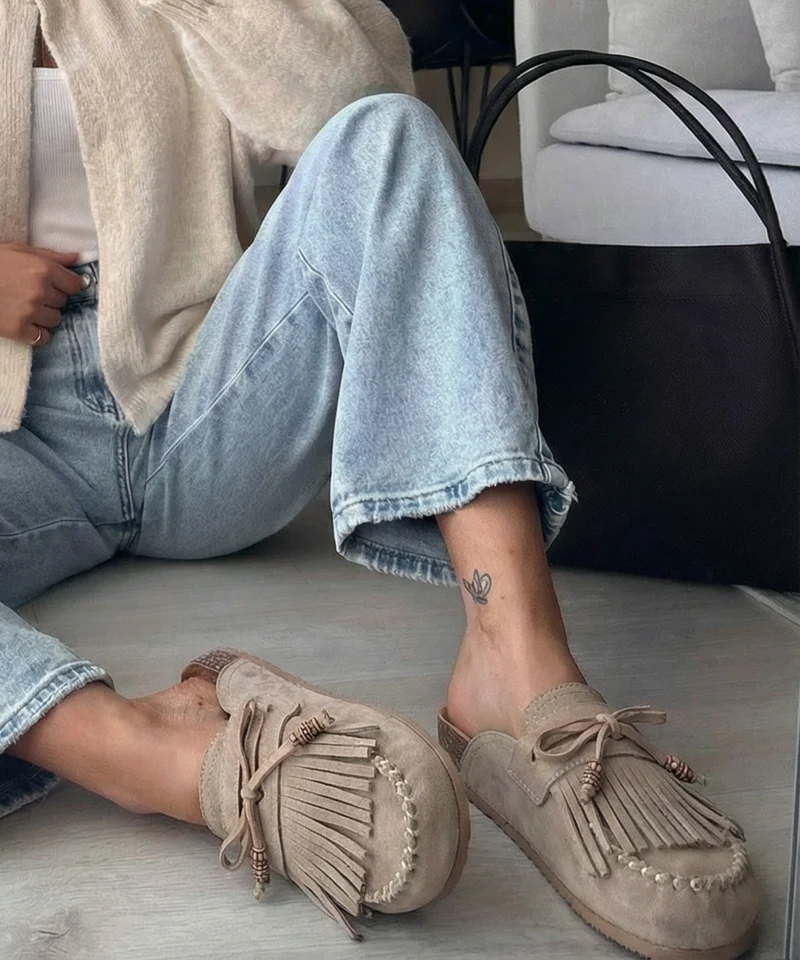 Pantoletten Rina Beige