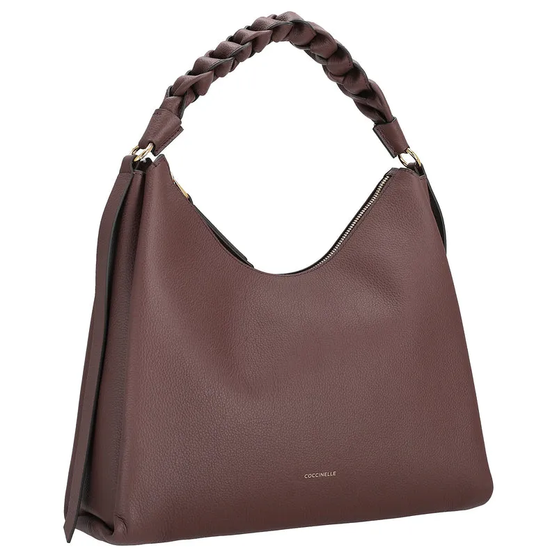 Coccinelle Boheme Grana Double - Bolso de hombro M 34 cm (berry/winter rose)