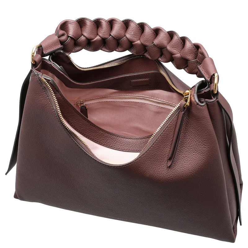 Coccinelle Boheme Grana Double - Bolso de hombro M 34 cm (berry/winter rose)