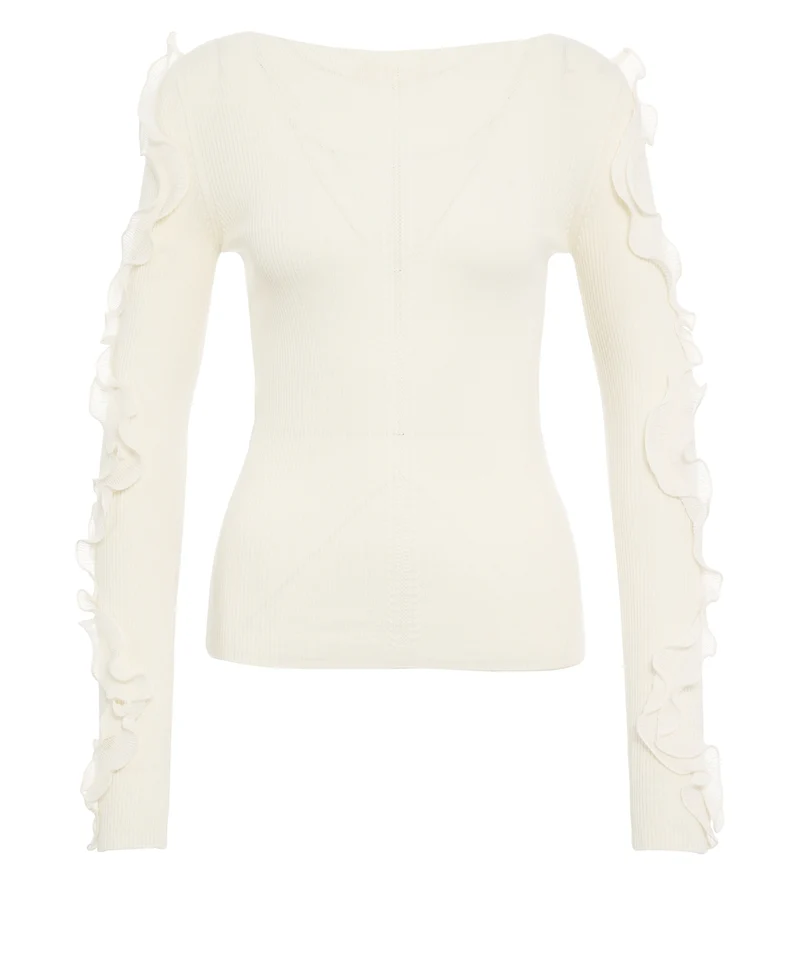 Maglione con dettagli con volant