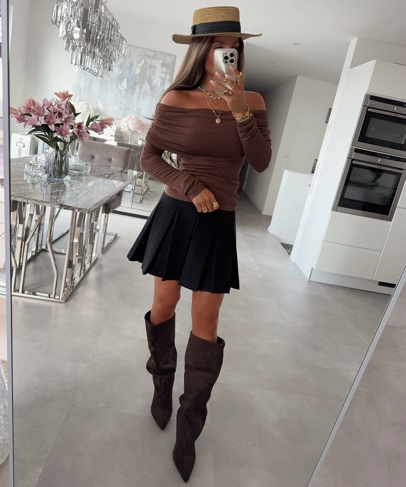 Faltenrock Sanna Schwarz