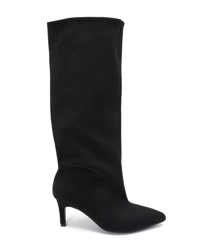 Stiletto Wildleder Stiefel Auri Schwarz