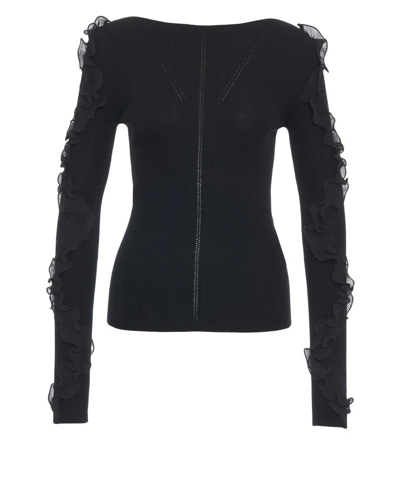 Maglione con dettagli con volant