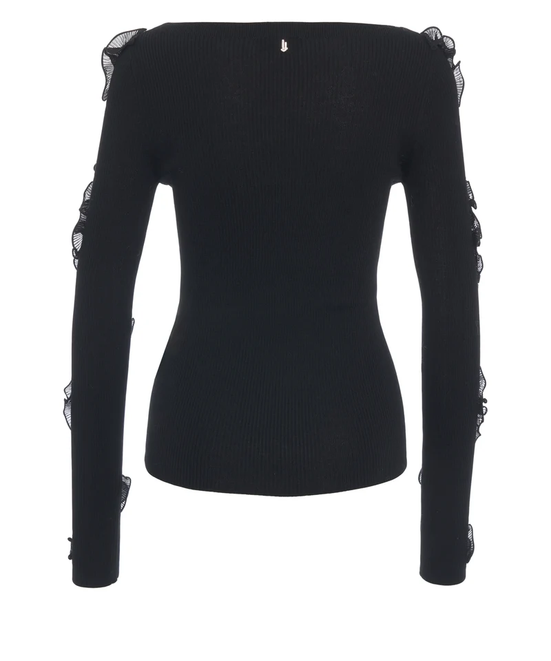 Maglione con dettagli con volant