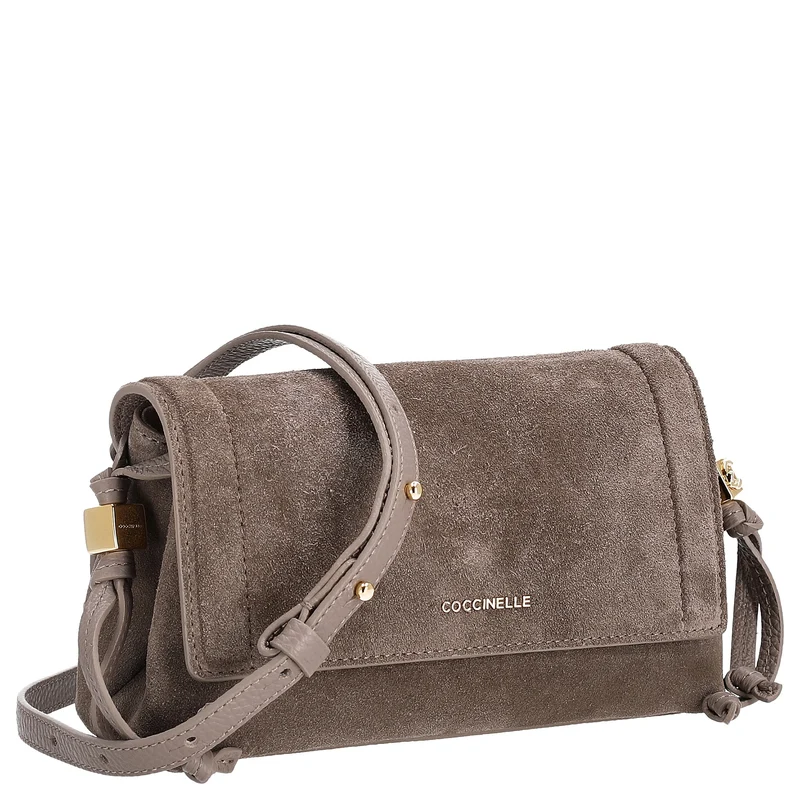 Coccinelle Thess Bimaterial - Bolso bandolera 21 cm (warm taupe)