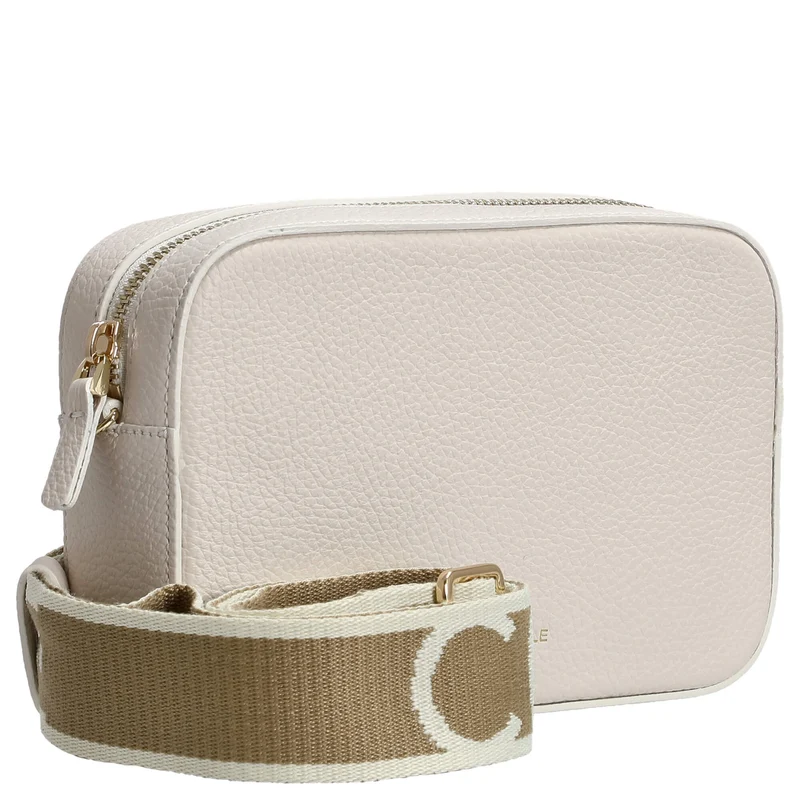 Coccinelle Tebe - Bolso bandolera 19 cm (blanco)