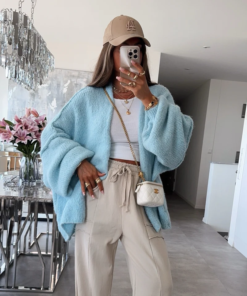 Cardigan Ray Hellblau