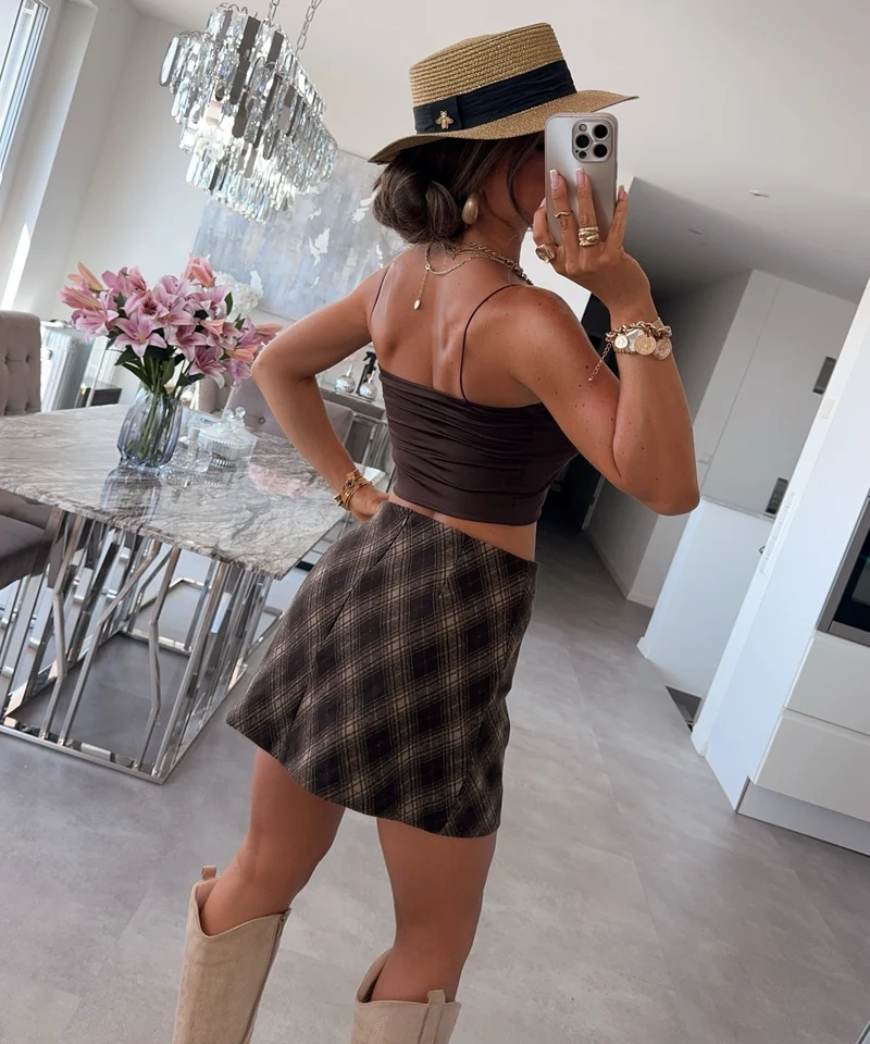 Karierter Skort Ismara Braun