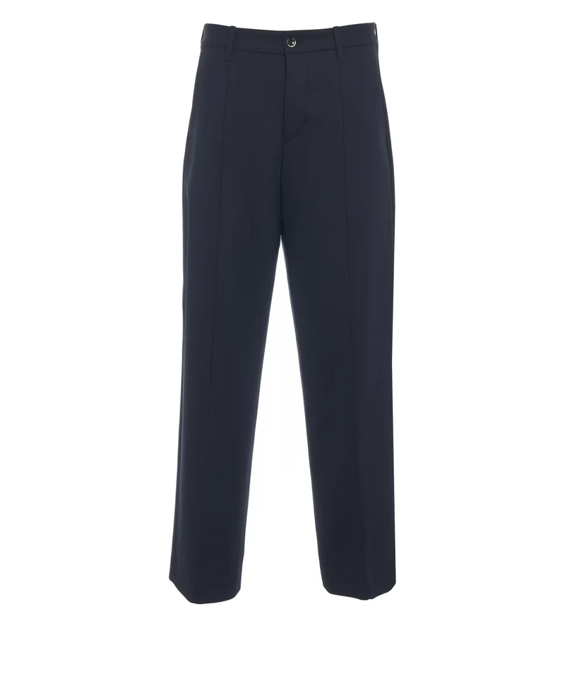 Pantaloni con pieghe cucite 'Meteorite'