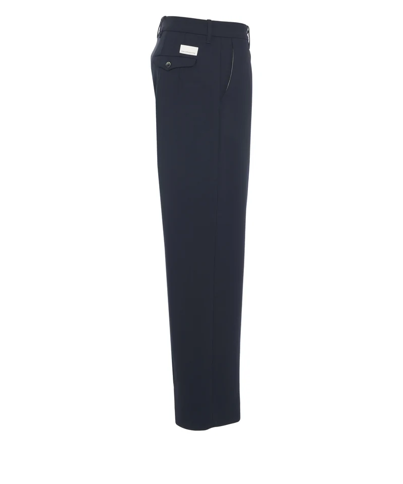 Pantaloni con pieghe cucite 'Meteorite'