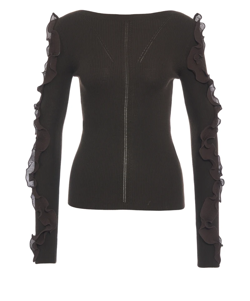 Maglione con dettagli con volant