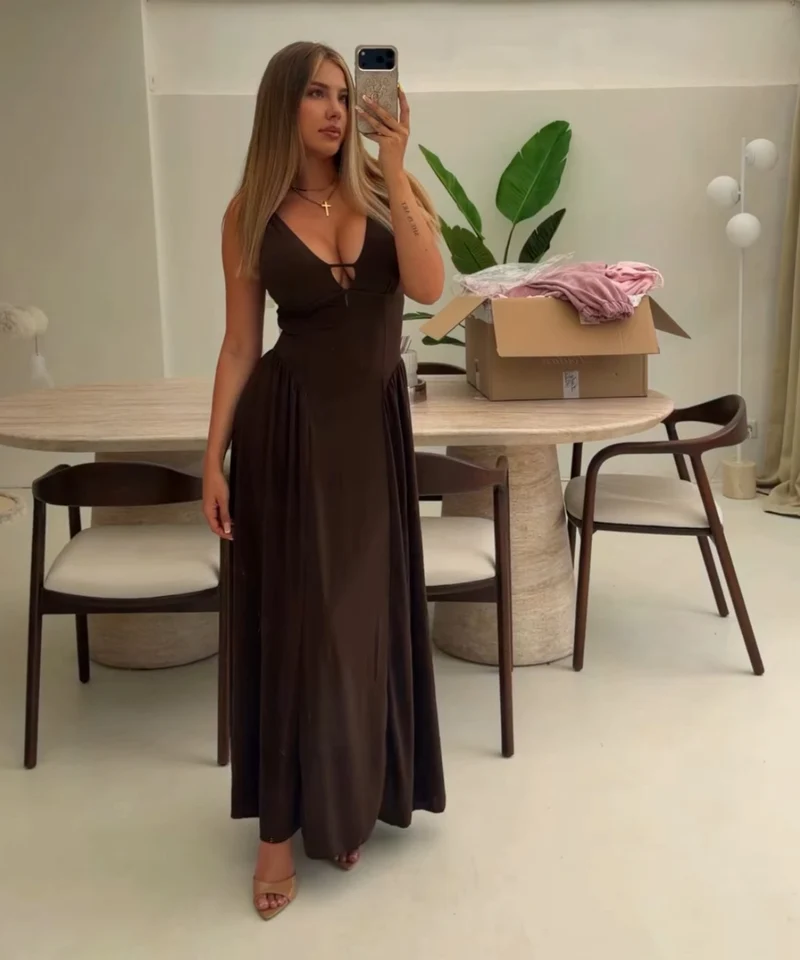 Maxi Kleid Junia Braun