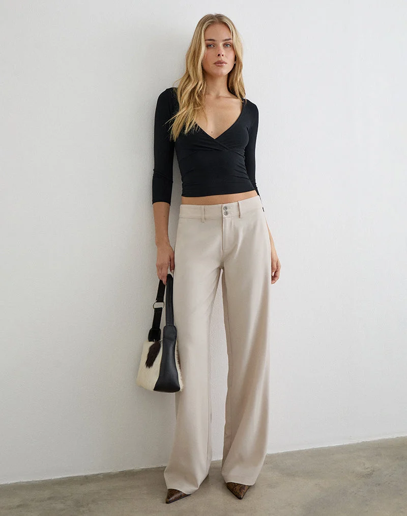 Calza-Hose in Tailoring-Passform, Farbe „Cannoli Cream“