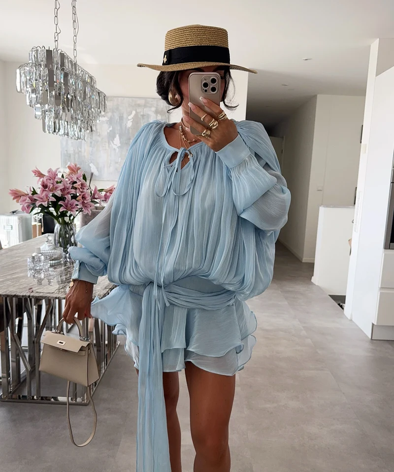Mini Kleid Laisa Hellblau