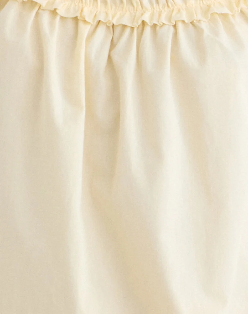 Shasta-Minikleid aus Popeline in der Farbe „Buttermilk“