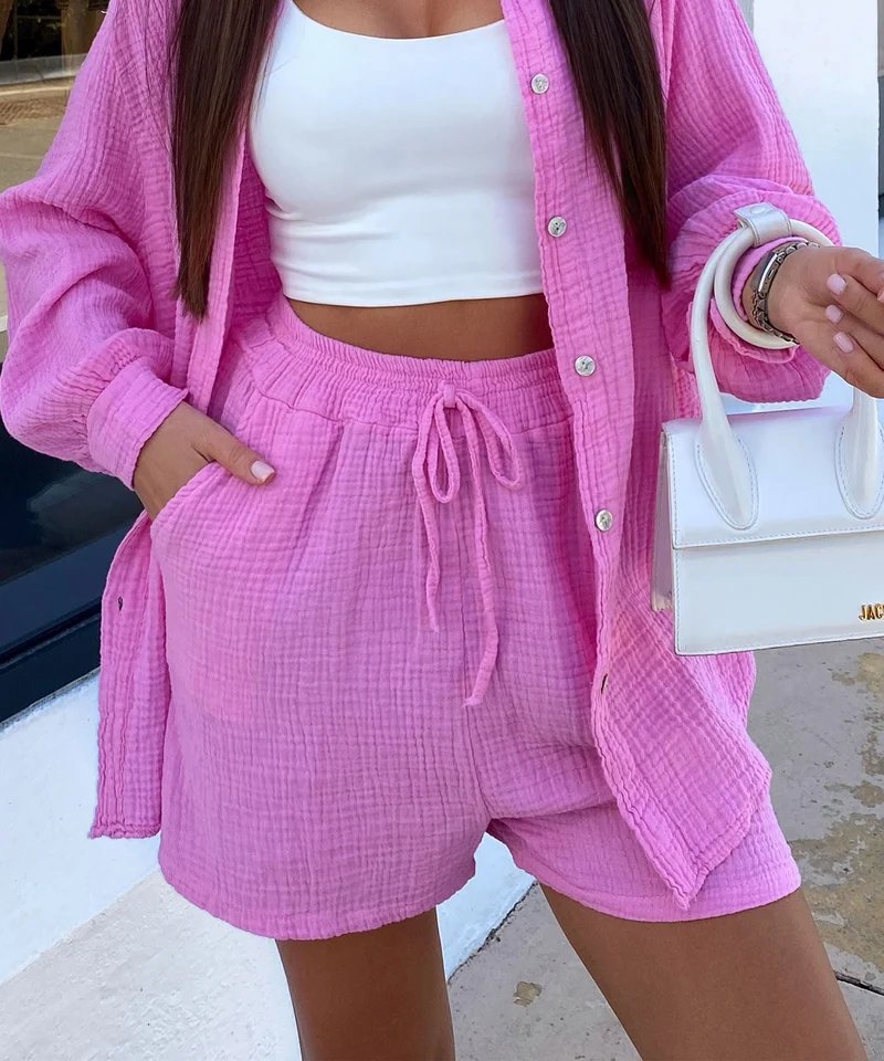 Musselin Shorts Hellpink