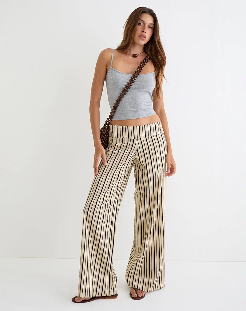 Hose „Rysele“ in „Neutral Stripe Beige“