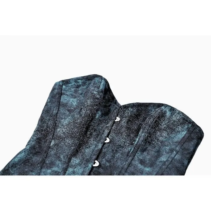 Gothic-Vintage-Jacquard-Schnürkorsett für Damen mit Überbrustumfang