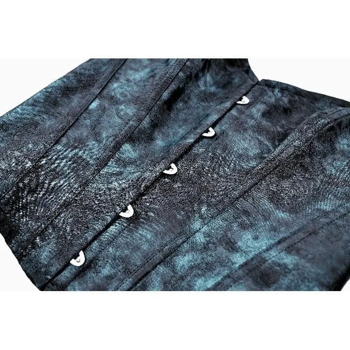 Gothic-Vintage-Jacquard-Schnürkorsett für Damen mit Überbrustumfang