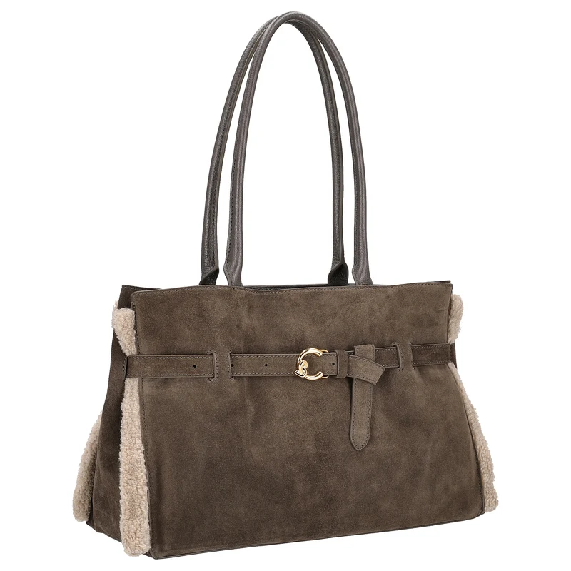 Coccinelle Sabine Soft - Bolso de hombro 36 cm (fango/wart.t/fan)