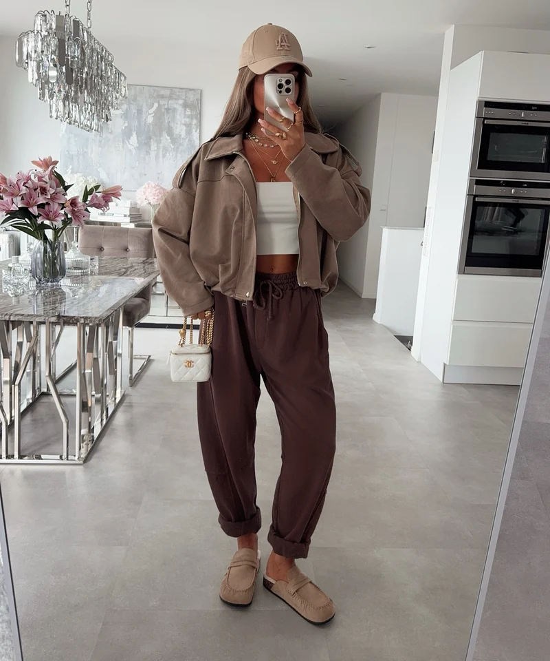 Balloon Jogging Hose Aila Hellbraun