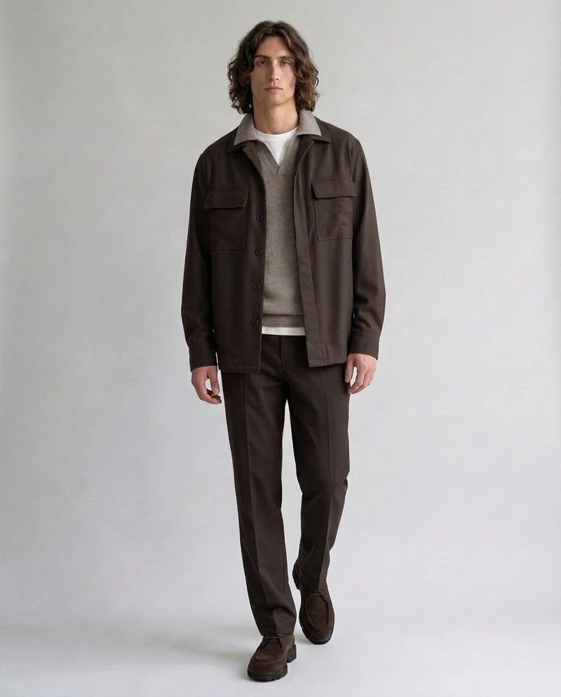 Maglia con collo skipper