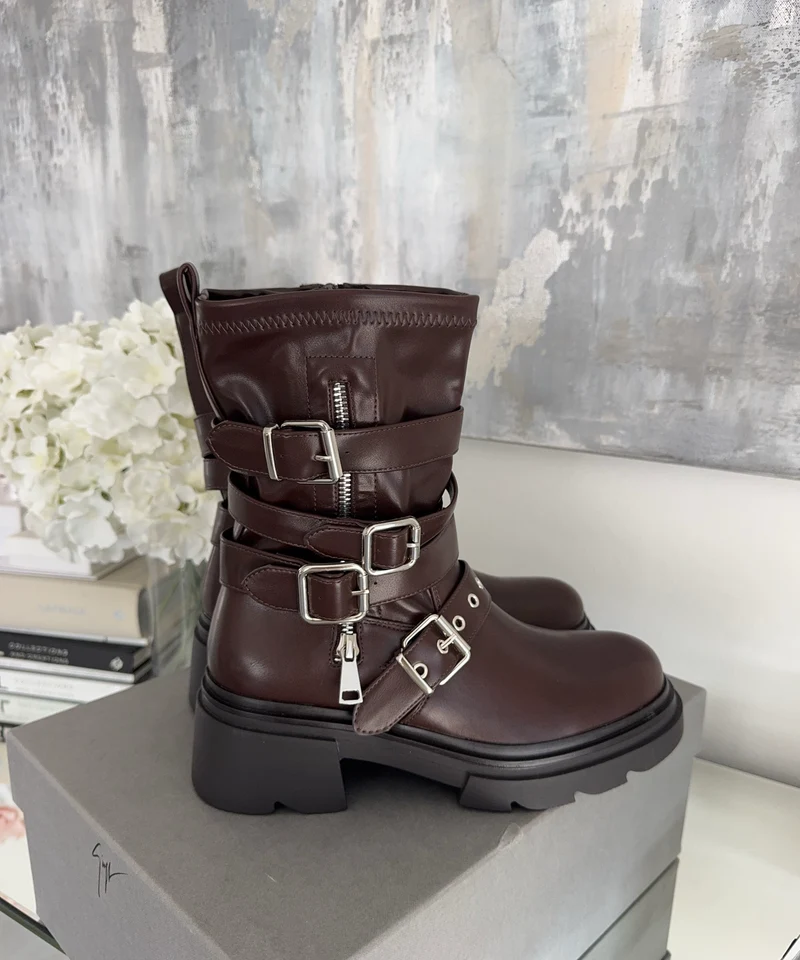 Biker Boots Bellina Braun
