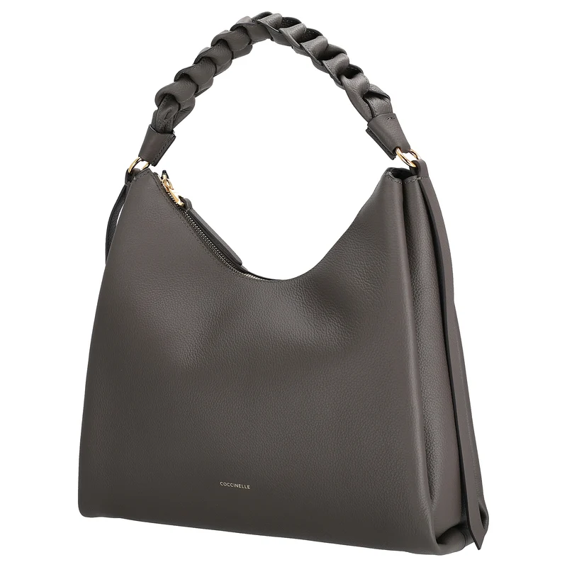 Coccinelle Boheme Grana Double - Bolso de hombro M 34 cm (fango/honey)