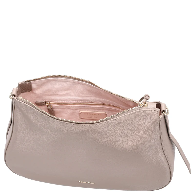 Coccinelle Nory - Bolso de hombro 36 cm (warm taupe)